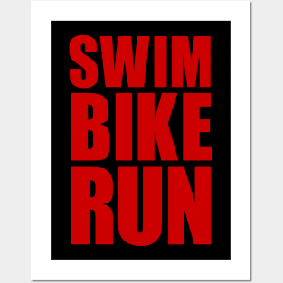 SWIM BIKE RUN TRIATHLON KONA Posters and Art